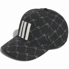 adidas Tour 3 Stripe Print Cap - Black Everyday Accent Gender Neutral