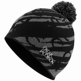 Back-to-School Accessory Oscar Jacobson Memphis Knitted Bobble Hat - Black/Pewter