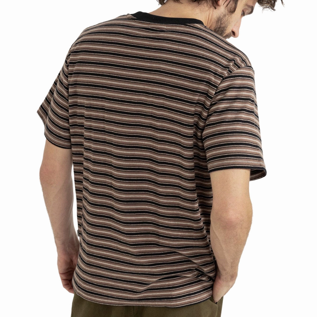 Slim fit sleekness Rhythm Vintage Stripe T-Shirt - Latte
