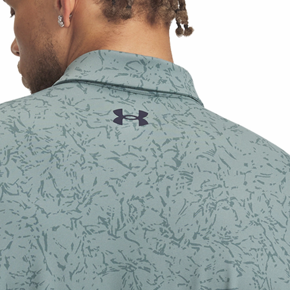 Leisure Casual Under Armour Playoff 3.0 Printed Polo Shirt - Serpentine/Jasper Blue/Midnight Navy