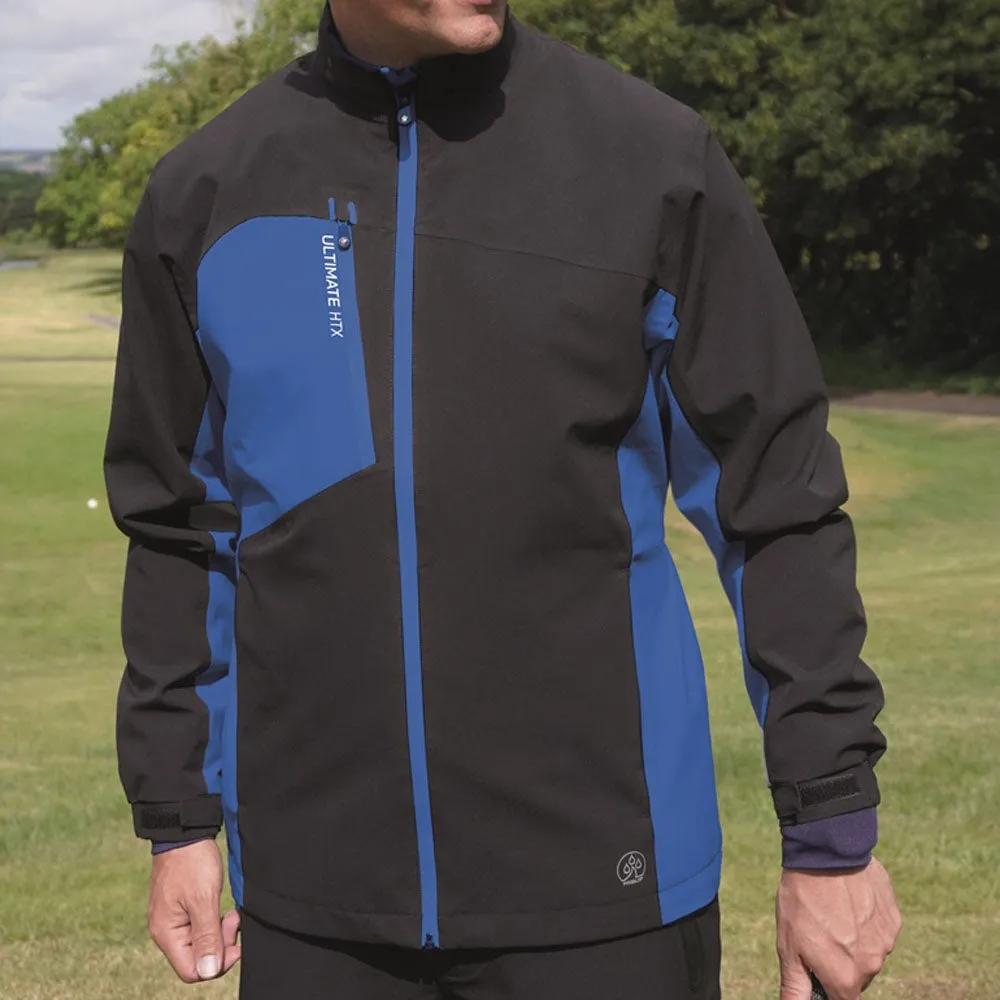 Stitched Look ProQuip Ultimate HTX Waterproof Jacket - Black/Blue