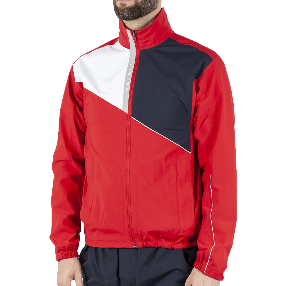 Light Reflective Logos Interchangeable Liners Galvin Green Apollo Waterproof Jacket - Red/White/Navy/Grey