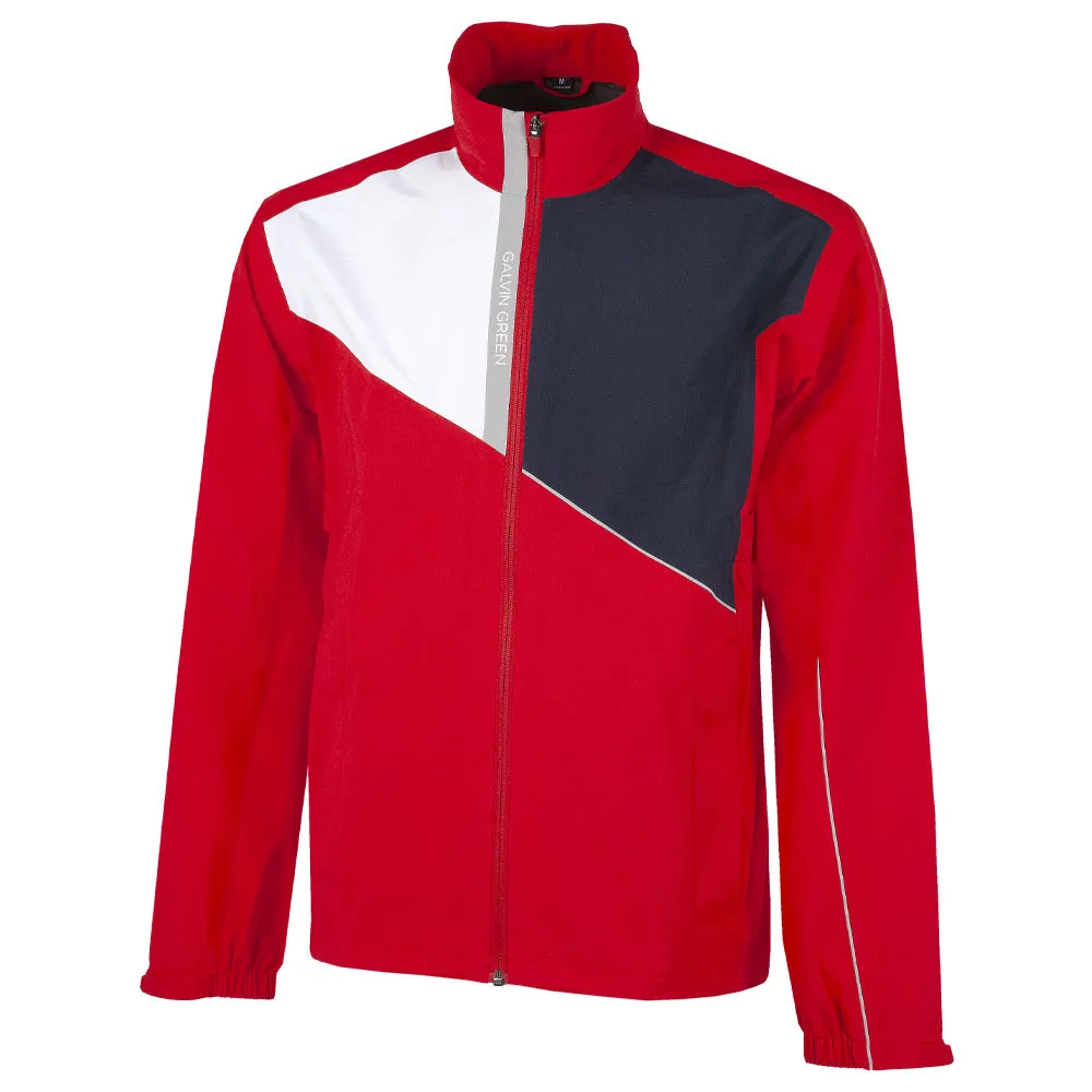 Galvin Green Apollo Waterproof Jacket - Red/White/Navy/Grey Glove Compatible Cuffs