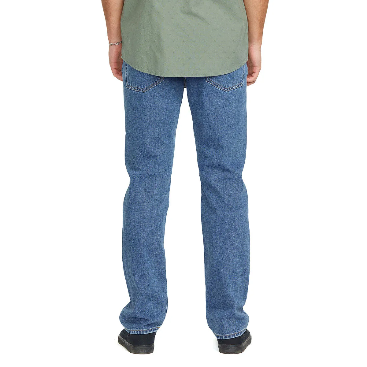 Quick Comfort Fit Volcom Solver Denim Jeans - Standard Issue Blue