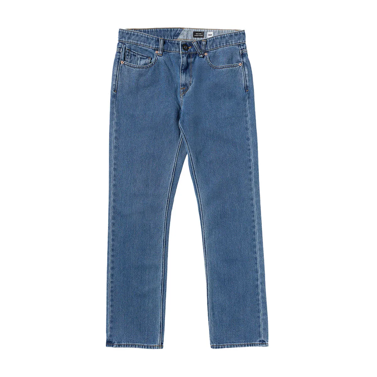 Volcom Solver Denim Jeans - Standard Issue Blue Blackout fabric
