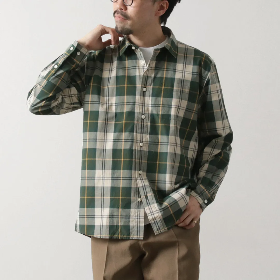 BARBOUR / TAGGON Tartan Oversized Shirt Advanced Moisture Management Comfort-First