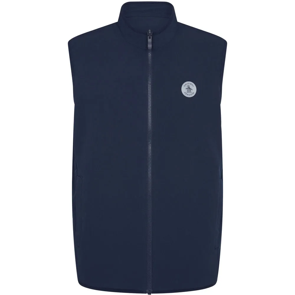 Original Penguin Lightweight Reversible Gilet - Black Iris Moisture Wicking Fabric
