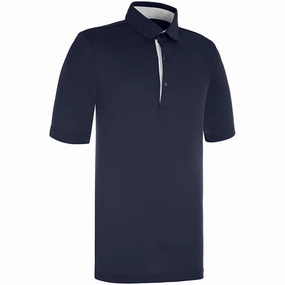 Quality Fabric Floral freshness ProQuip Pro Tech Peached Polo Shirt - Navy