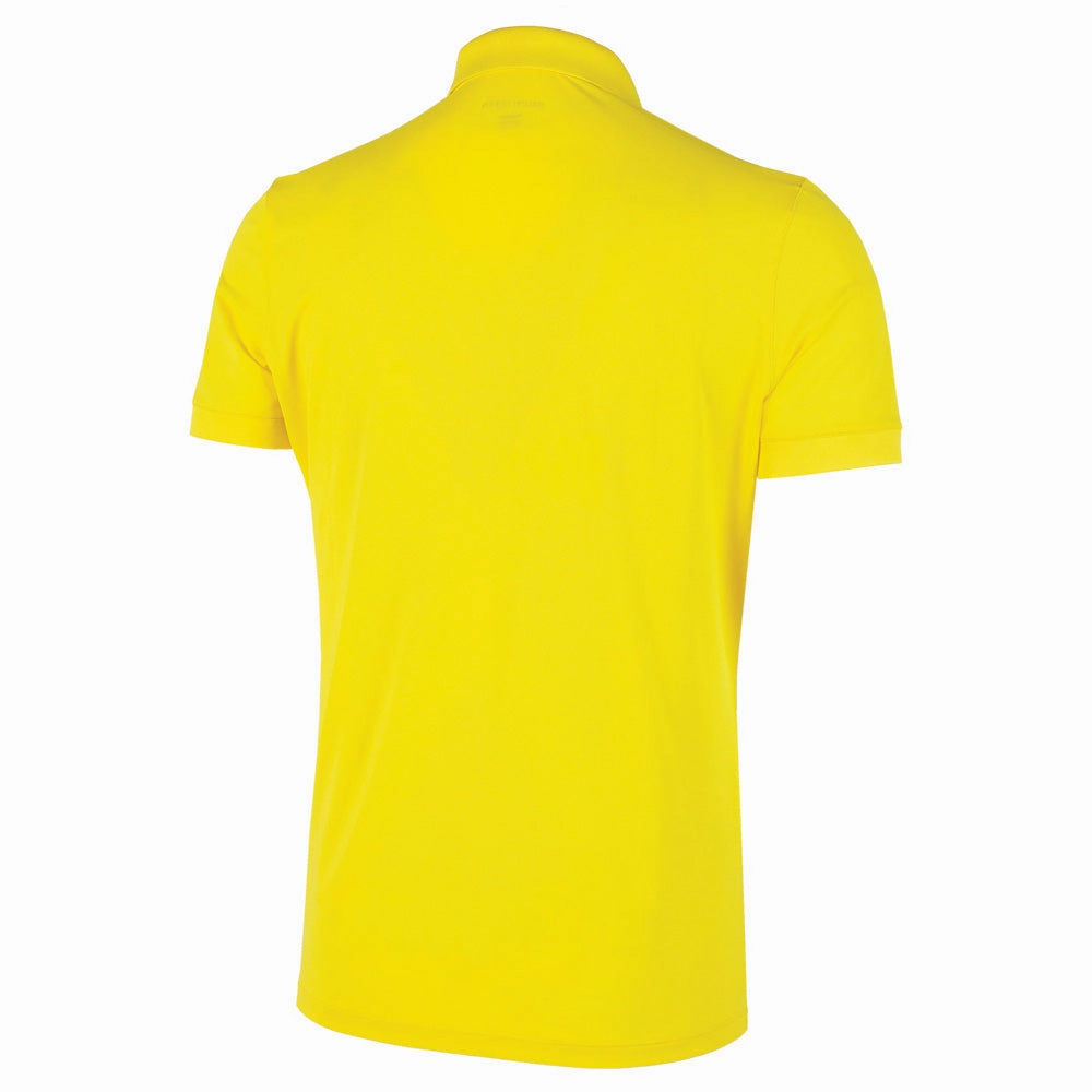 Water Based Ink Print Galvin Green Max  Polo Shirt - Yellow