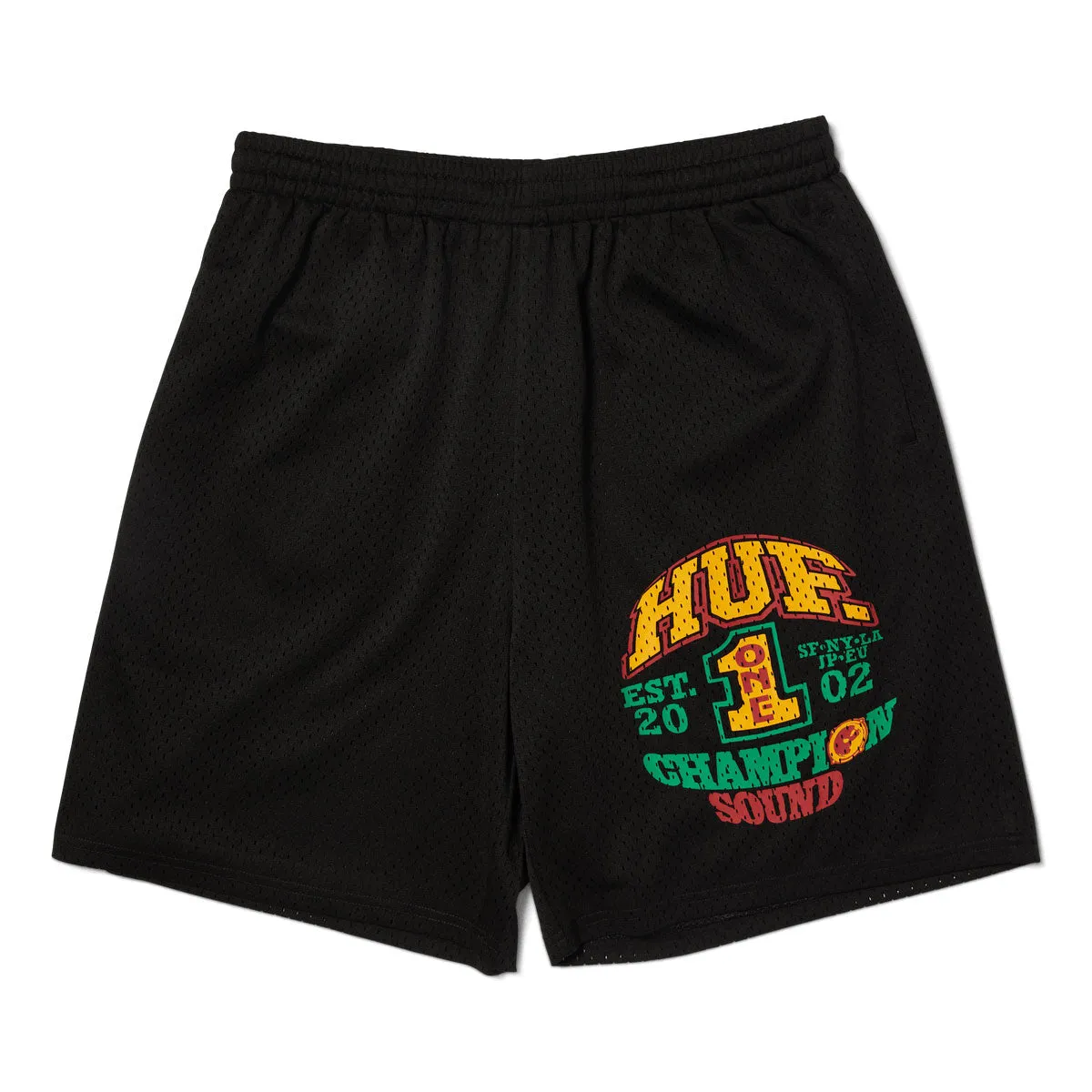 HUF Champion Sound Mesh Shorts - Black Active Comfort