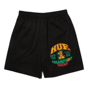 Skinny Fit HUF Champion Sound Mesh Shorts - Black