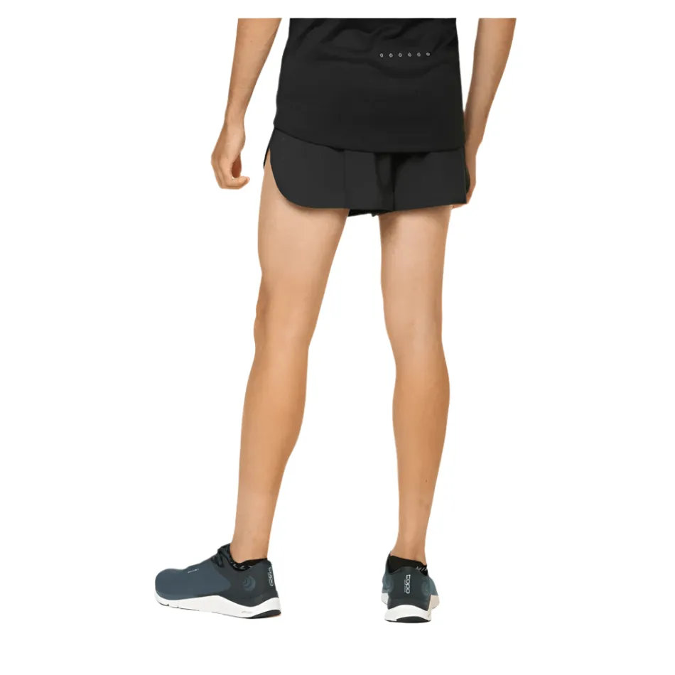 Ronhill Men's Core Racer Short in Black/White SS25 Durable Hem Finishing