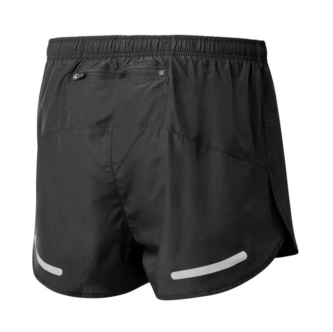 Ronhill Men's Core Racer Short in Black/White SS25 Compact Packable Design beach shorts