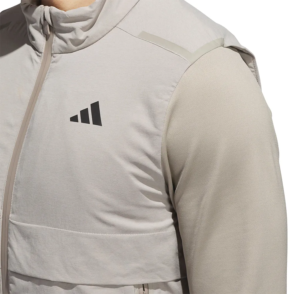 Easy Comfort Flexible Joint Articulation adidas Ultimate365 Tour Frostguard Full-Zip Jacket - Putty Beige