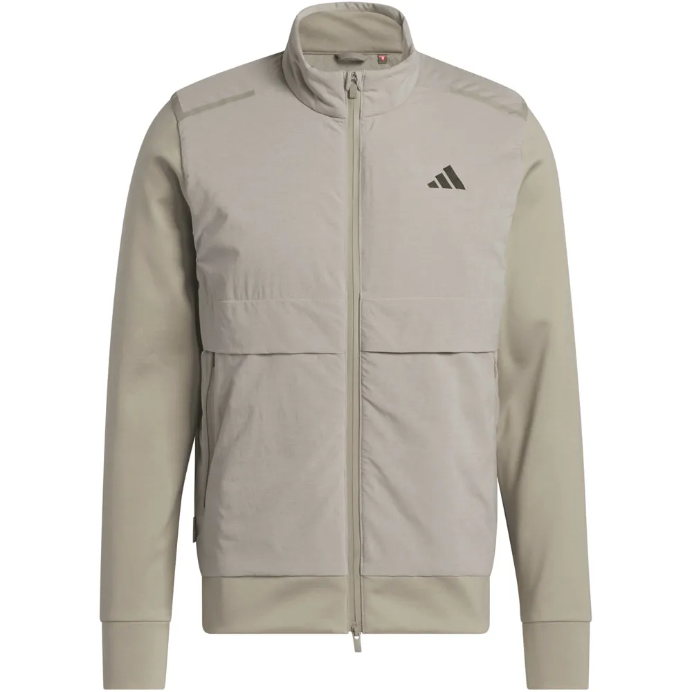 adidas Ultimate365 Tour Frostguard Full-Zip Jacket - Putty Beige Aramid Fiber Blend Foldable Shoulder Straps