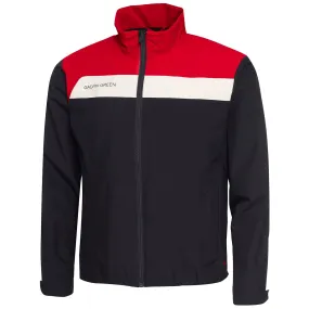 Galvin Green Austin Waterproof Golf Jacket - Black/Red/White AllDay Comfort Design Flexible Hem Adjustment