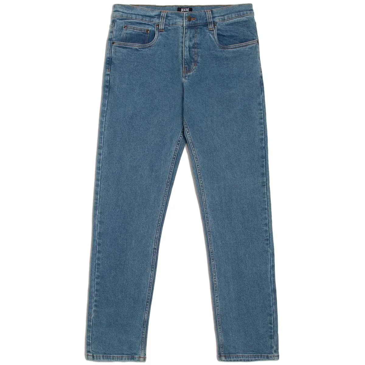 CCS Slim Stretch Denim Jeans - 12oz Rinse Tangle Free Cuffs NonSlipGrip