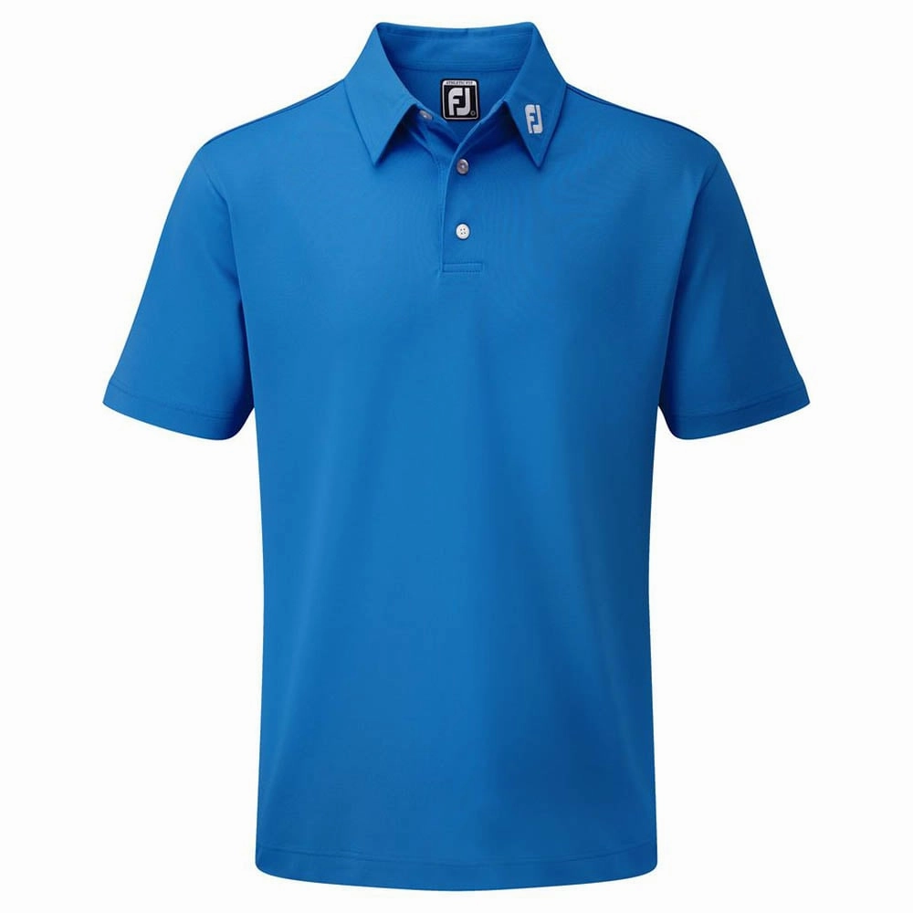 Travel Style FootJoy Stretch Pique Solid Athletic Polo Shirt - Cobalt