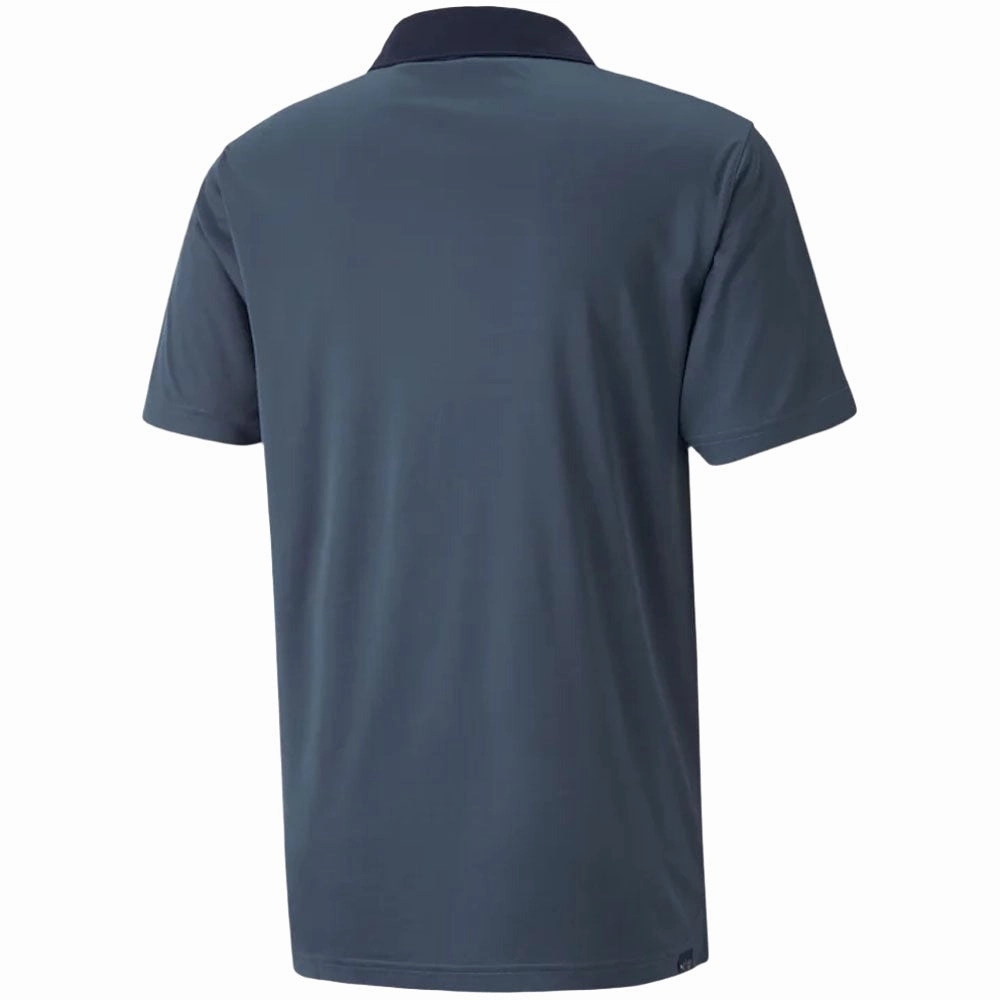 UV Protective Fabric Puma Gamer Polo Shirt - Evening Sky/Navy Blazer