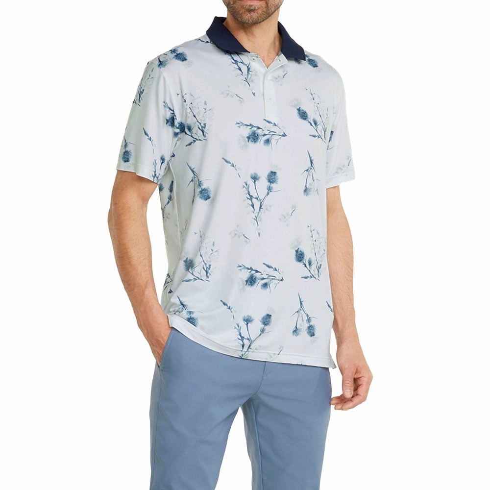 Layered Look Wear Puma MATTR Lowlands Polo Shirt - Bright White/Navy Blazer