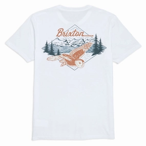 Smooth Flatlock Stitching Plus size clothing Brixton Driftway Tailored T-Shirt - White