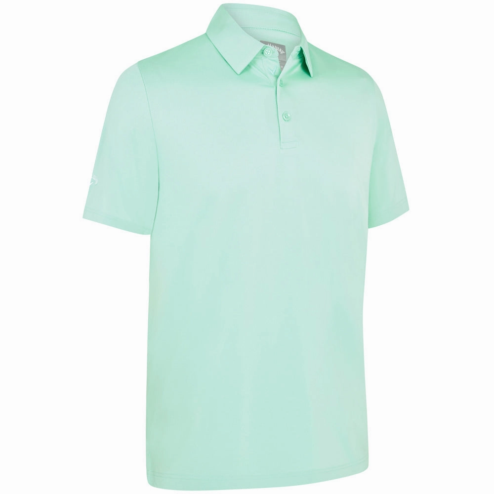 Callaway Swingtech Solid Polo Shirt - Neptune Green Essential Piece Perfect for Outdoors