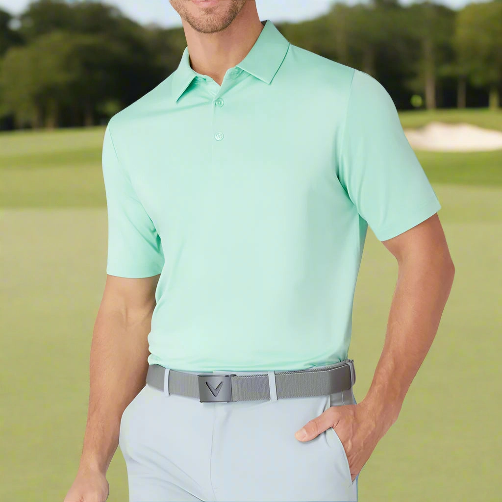 Heat Transfer Printing Callaway Swingtech Solid Polo Shirt - Neptune Green