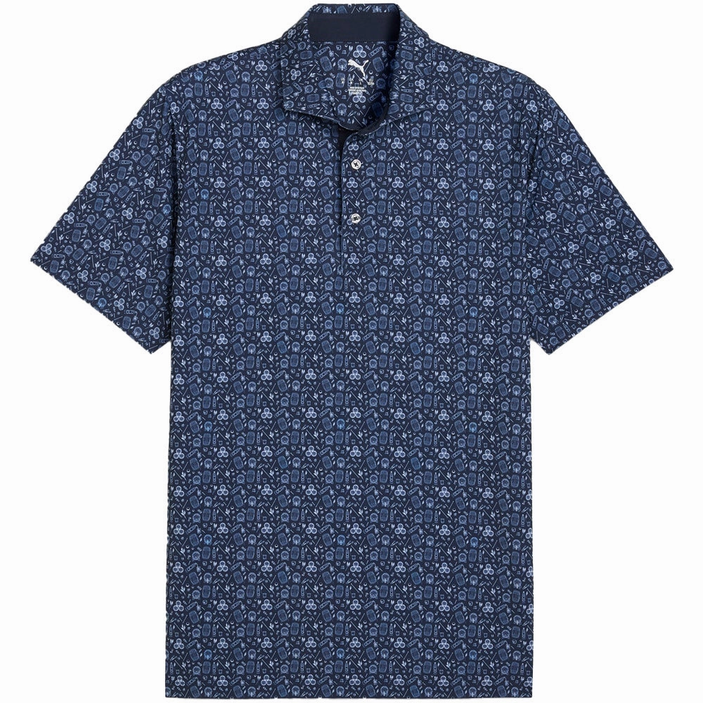 Puma MATTR Port Polo Shirt - White Glow/Deep Navy Casual Day Wear Travel Trend