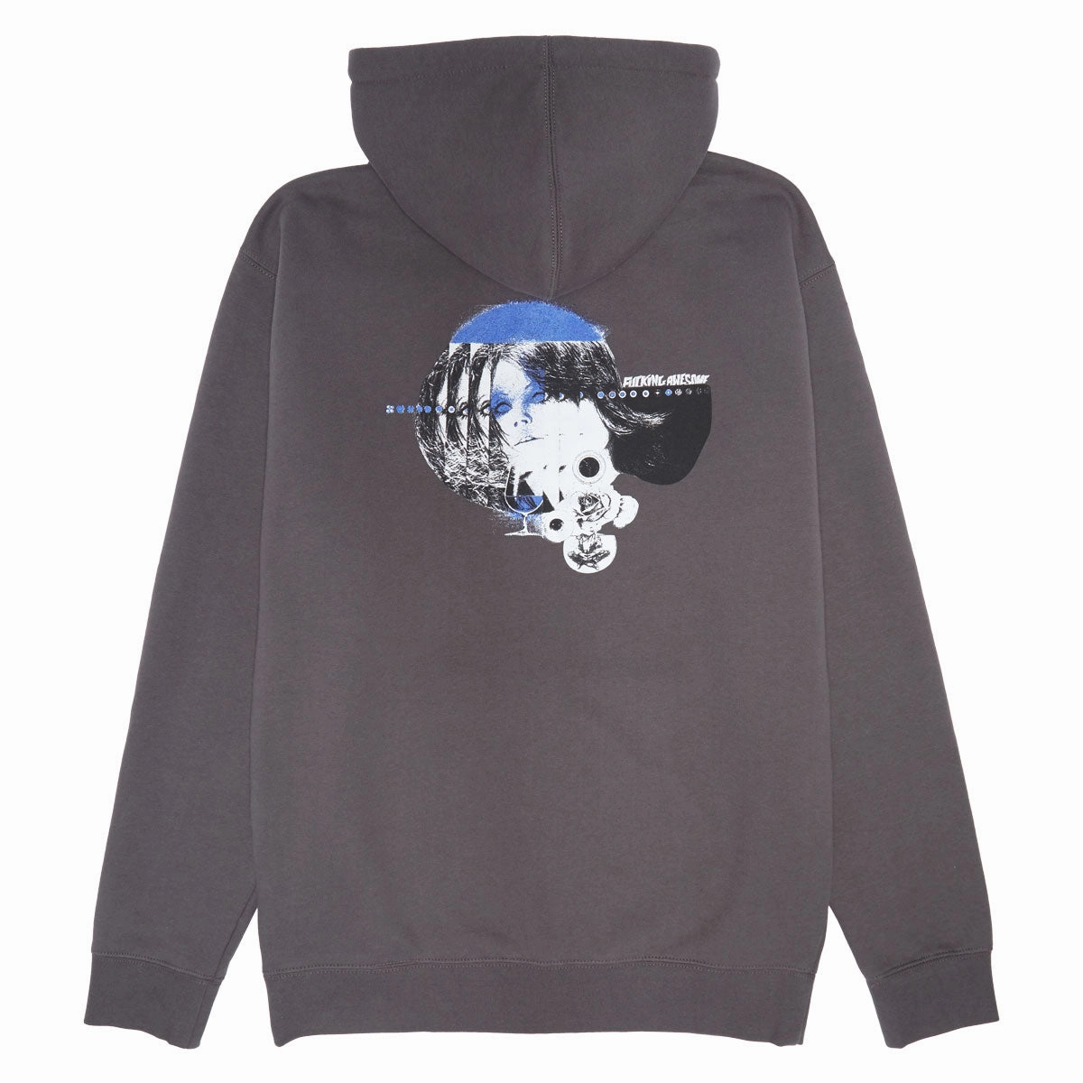 Metallic look Fucking Awesome Brinda Zip Hoodie - Charcoal