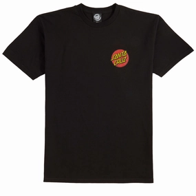 Seamless construction MinimalistStitching Santa Cruz Classic Dot Chest T-Shirt - Black