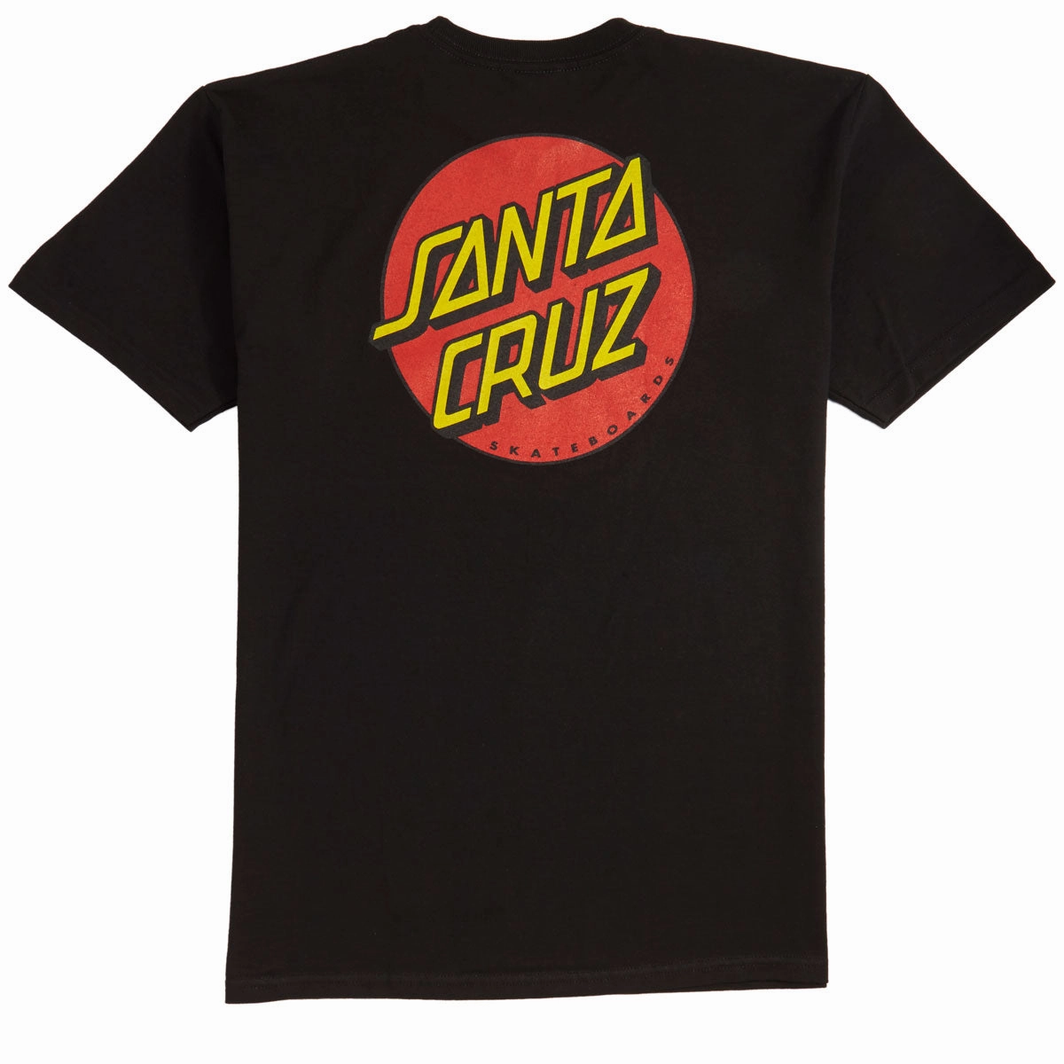 Moisture Wicking Technology Casual Layer Look Santa Cruz Classic Dot Chest T-Shirt - Black