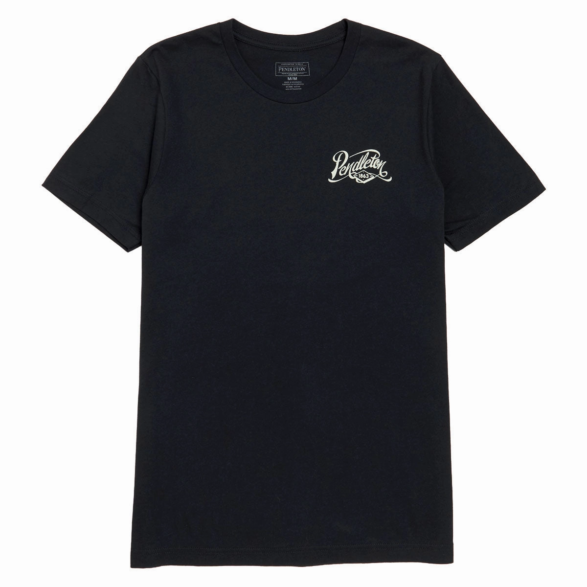 Basic Wardrobe Piece Chill Comfort Look Pendleton Script T-Shirt - Black/White