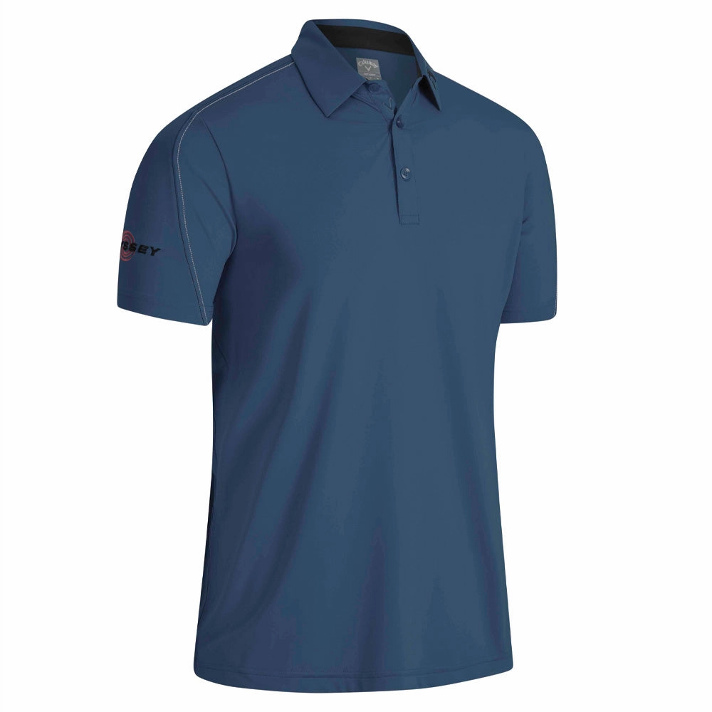 Outdoor Comfort Minimalist Apparel Callaway Stitched Colour Block Polo Shirt - Real Teal
