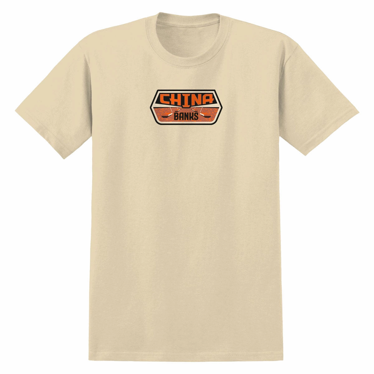 Real China Banks T-Shirt - Cream Cool Layer Wear Reinforced Shoulder Seams