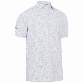Callaway Trademark Chev Print Polo Shirt - Bright White polo neck High-End Quality