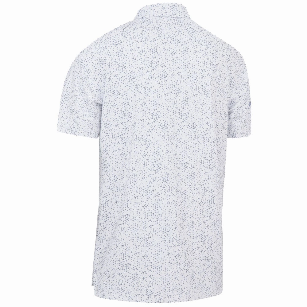 Callaway Trademark Chev Print Polo Shirt - Bright White Timeless Wear