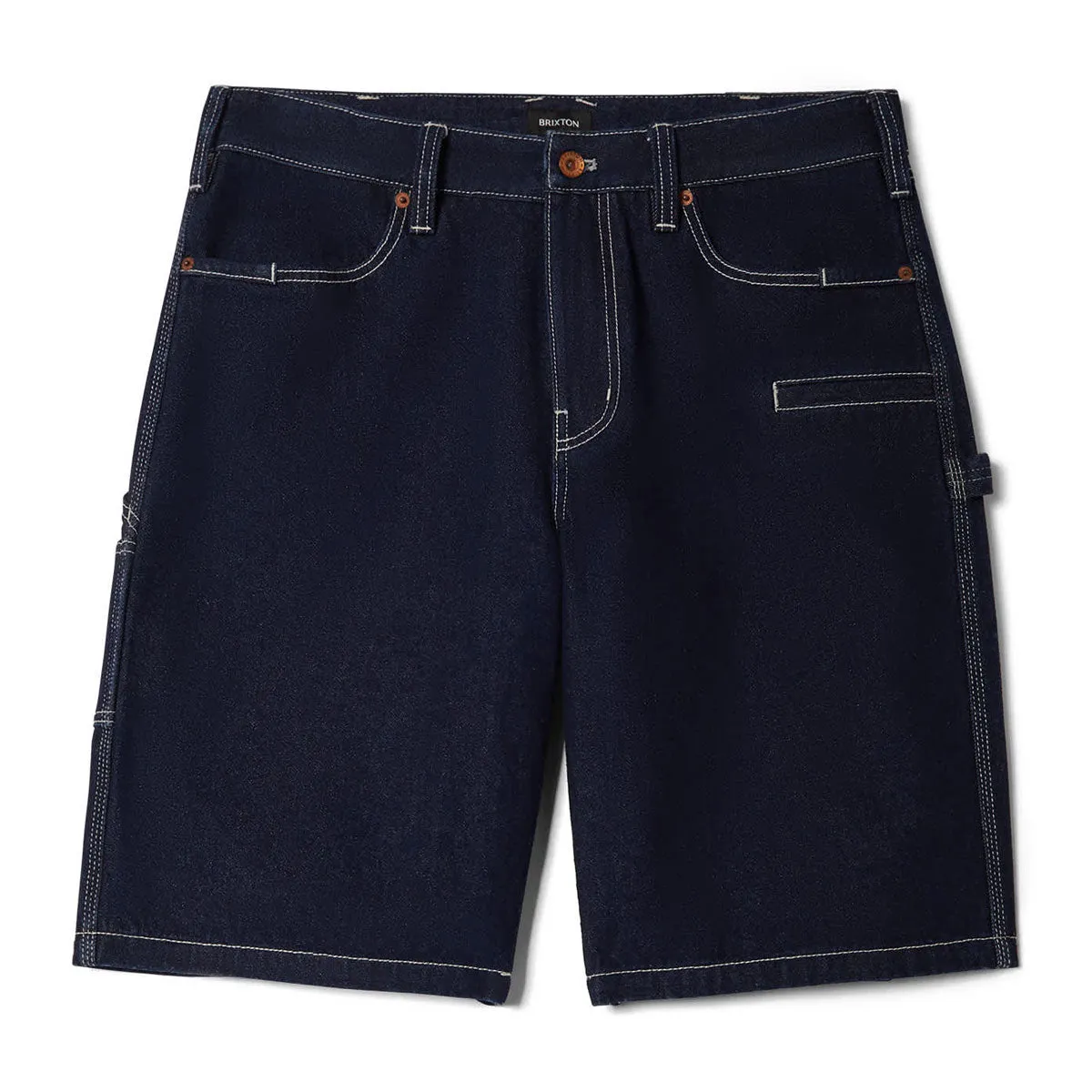 Brixton Builders Carpenter Baggy Shorts - Rinse Denim delivery work
