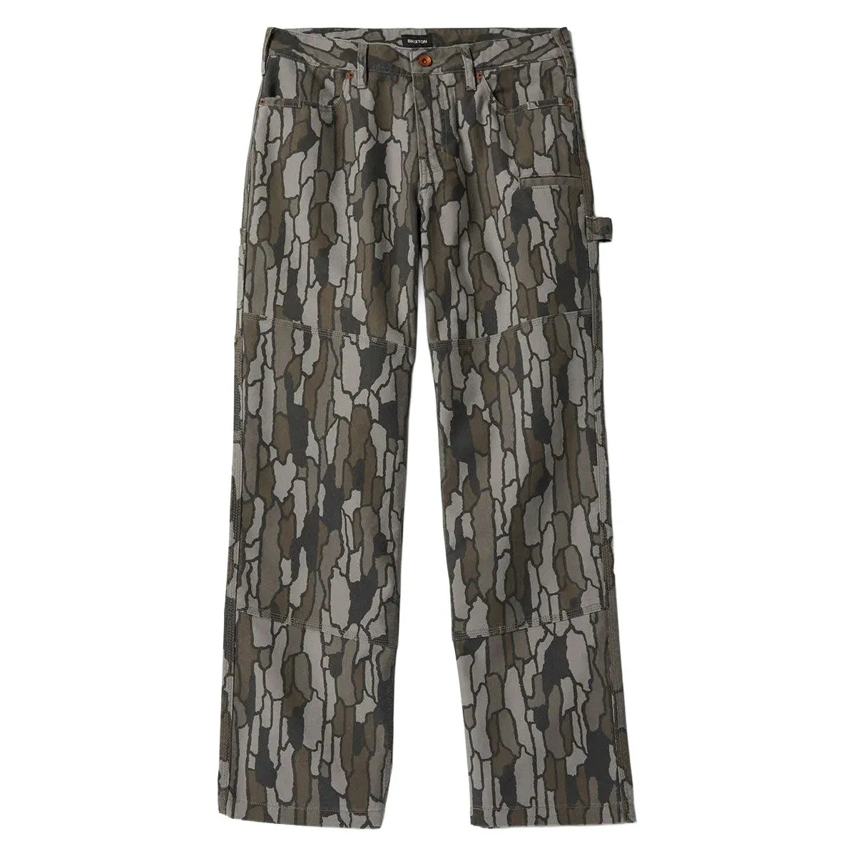 Flexible Layer WindResistantMaterial Brixton Builders Carpenter Pants - Bark Camo