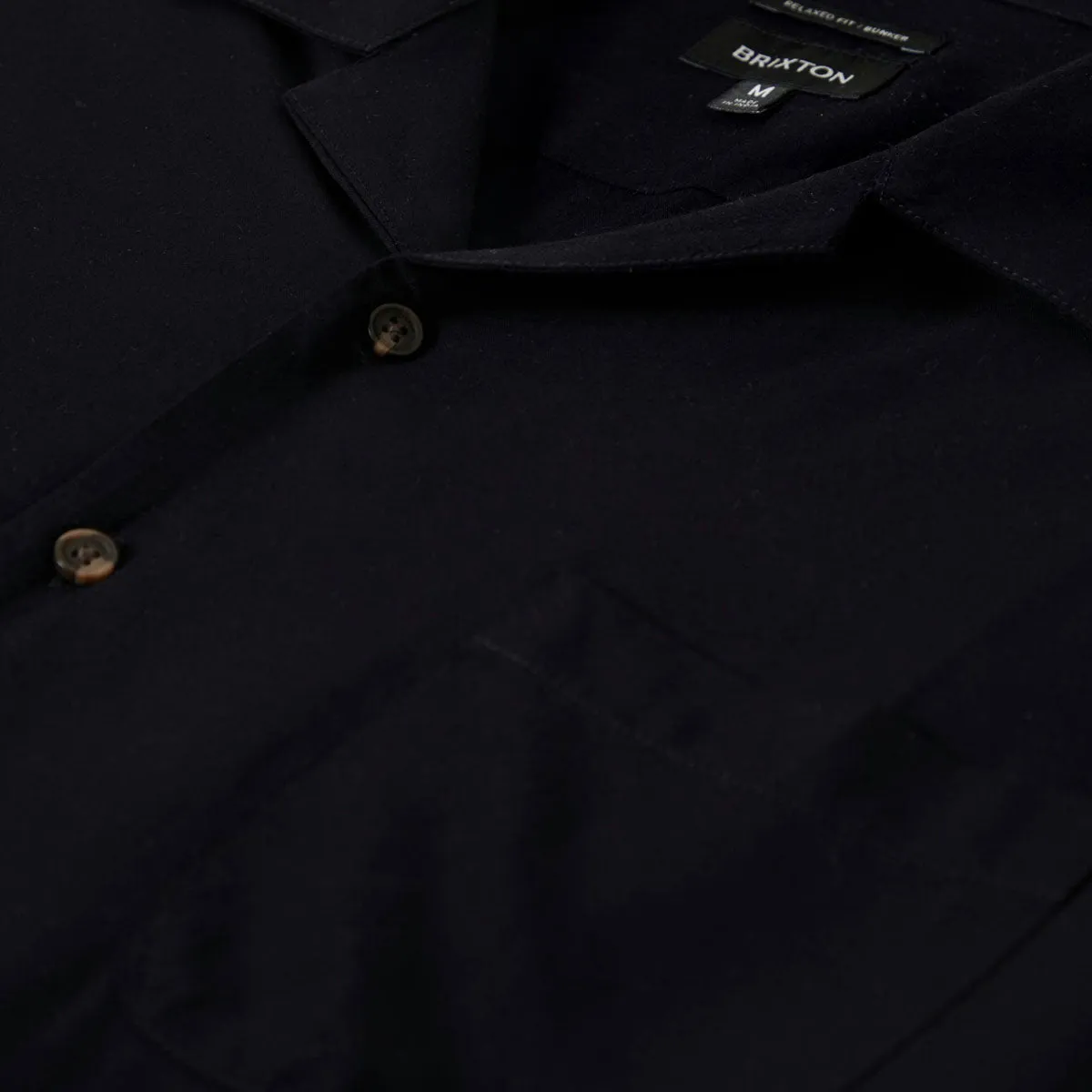 Brixton Bunker Shirt - Black Embellished Neckline