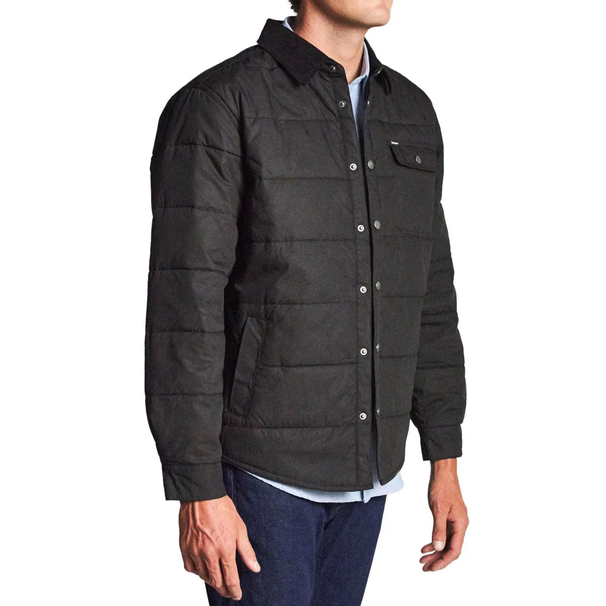 Ventilation System Reinforced Collar Structure Brixton Cass Jacket - Black/Black