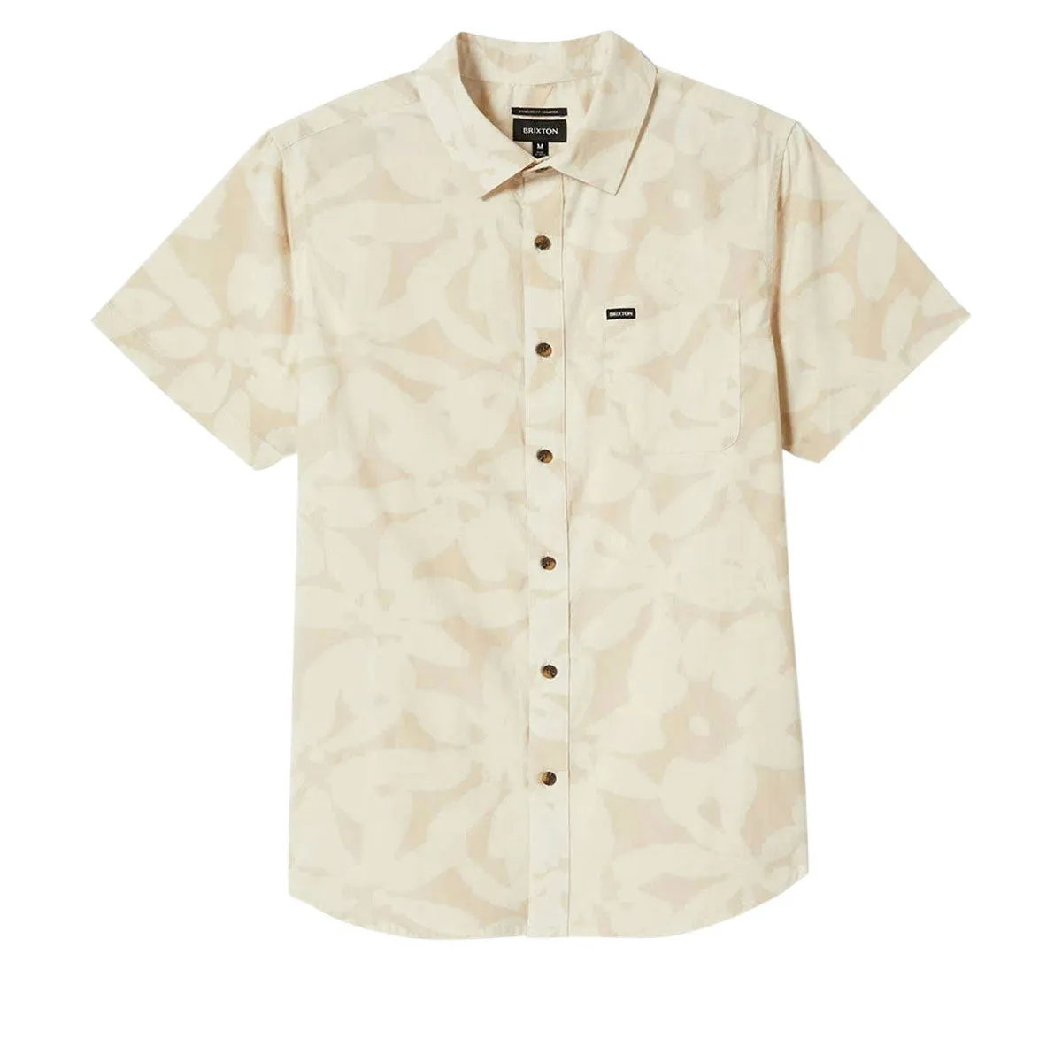 Brixton Charter Print Shirt - Beige/White Cap Floral Holiday Gift