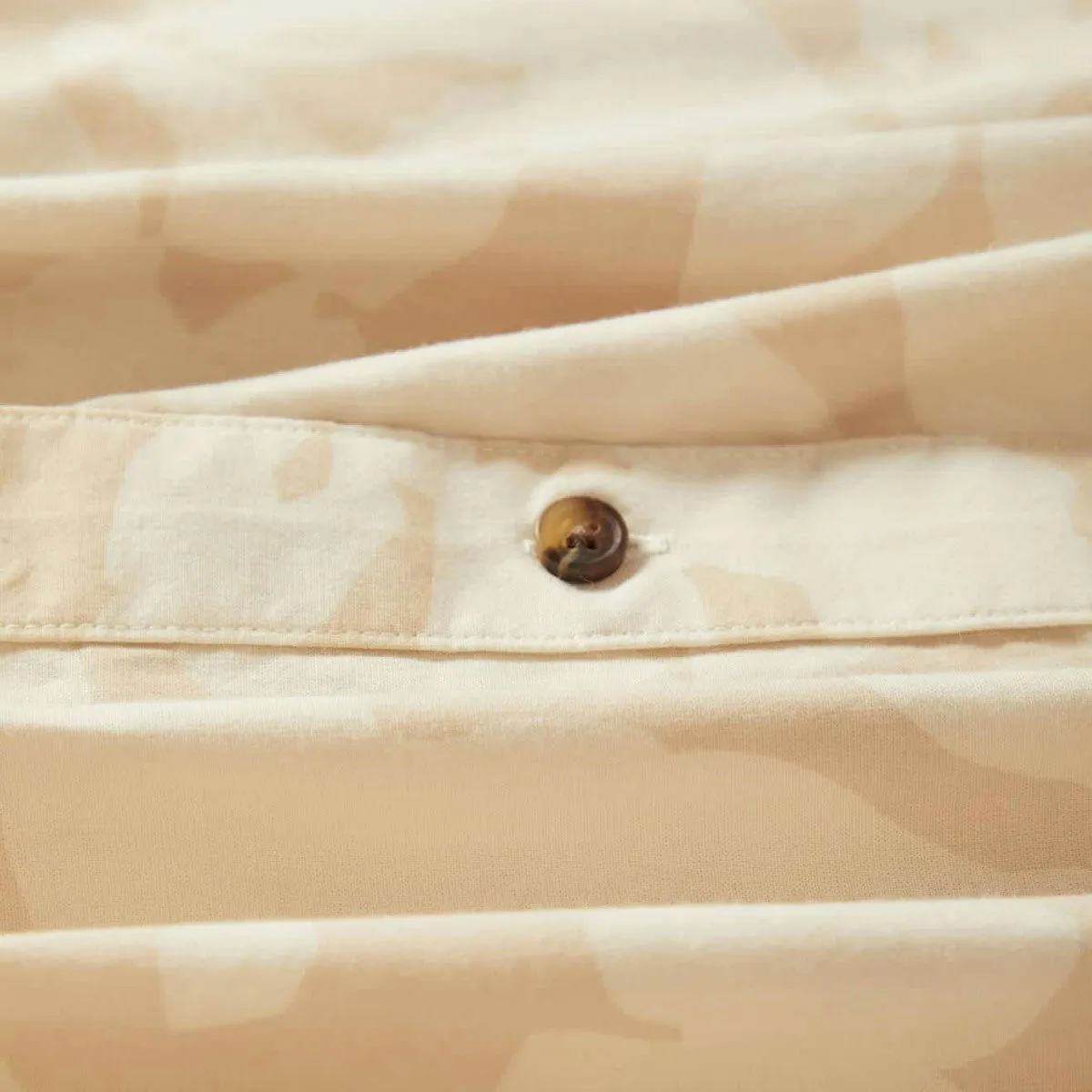 Brixton Charter Print Shirt - Beige/White Cap Floral V-Neck