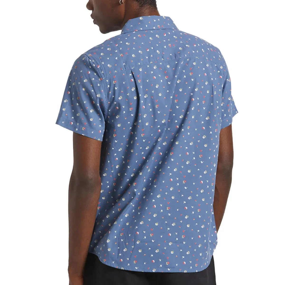 Brixton Charter Print Shirt - Bering Sea/Micro Floral Cooling Core Technology