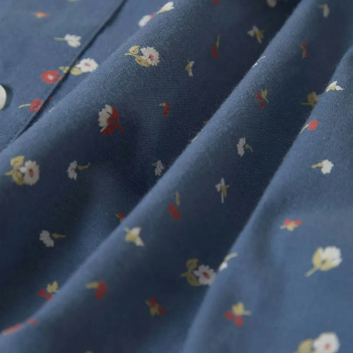 Soft Collar Design Brixton Charter Print Shirt - Bering Sea/Micro Floral