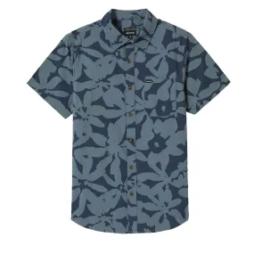 Comfortable Fabric Lightweight Material Brixton Charter Print Shirt - Washed Navy/Azure Blue Floral