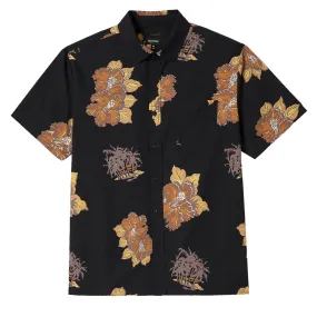 handmade touch Beach Ready Brixton Cru Print Shirt - Washed Black/Charcoal Floral