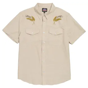 Brixton x Ford Western Shirt - Khaki wrinkle free