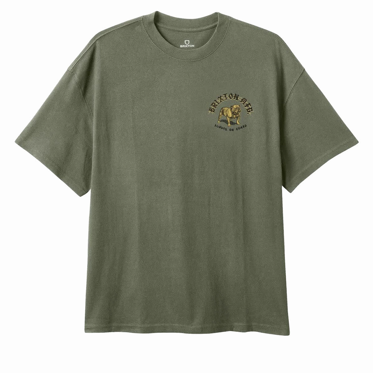 Brixton Bauer Heavyweight Relaxed T-Shirt - Olive Surplus Classic Wash Bohemian freedom