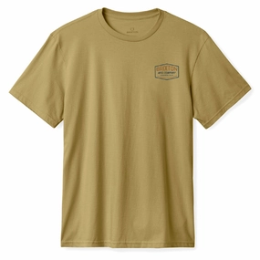 Brixton Coleson Taylored T-Shirt - Khaki VintageWashEffect Micro Perforation