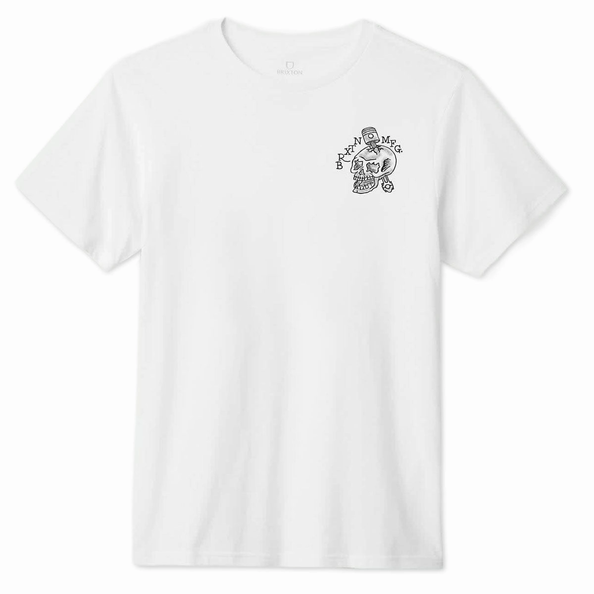 Brixton Daytona T-Shirt - White Outdoor Essentials MultiPly Fabric